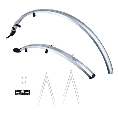 Oxford 700c Hybrid 46mm Mudguard Set Silver