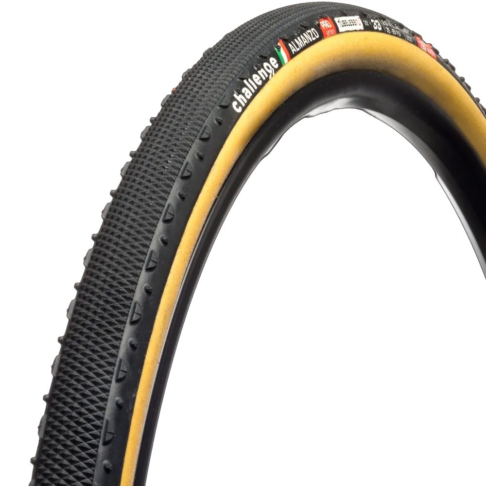 Challenge Almanzo Handmade Pro Tubeless Tubular Gravel Tyre Tan 260tpi