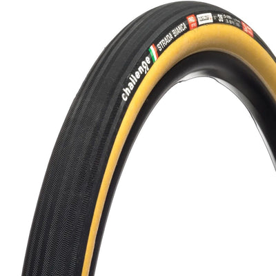 Challenge Strada Bianca Handmade Tubeless Tubular Gravel Tyre Tan 260tpi