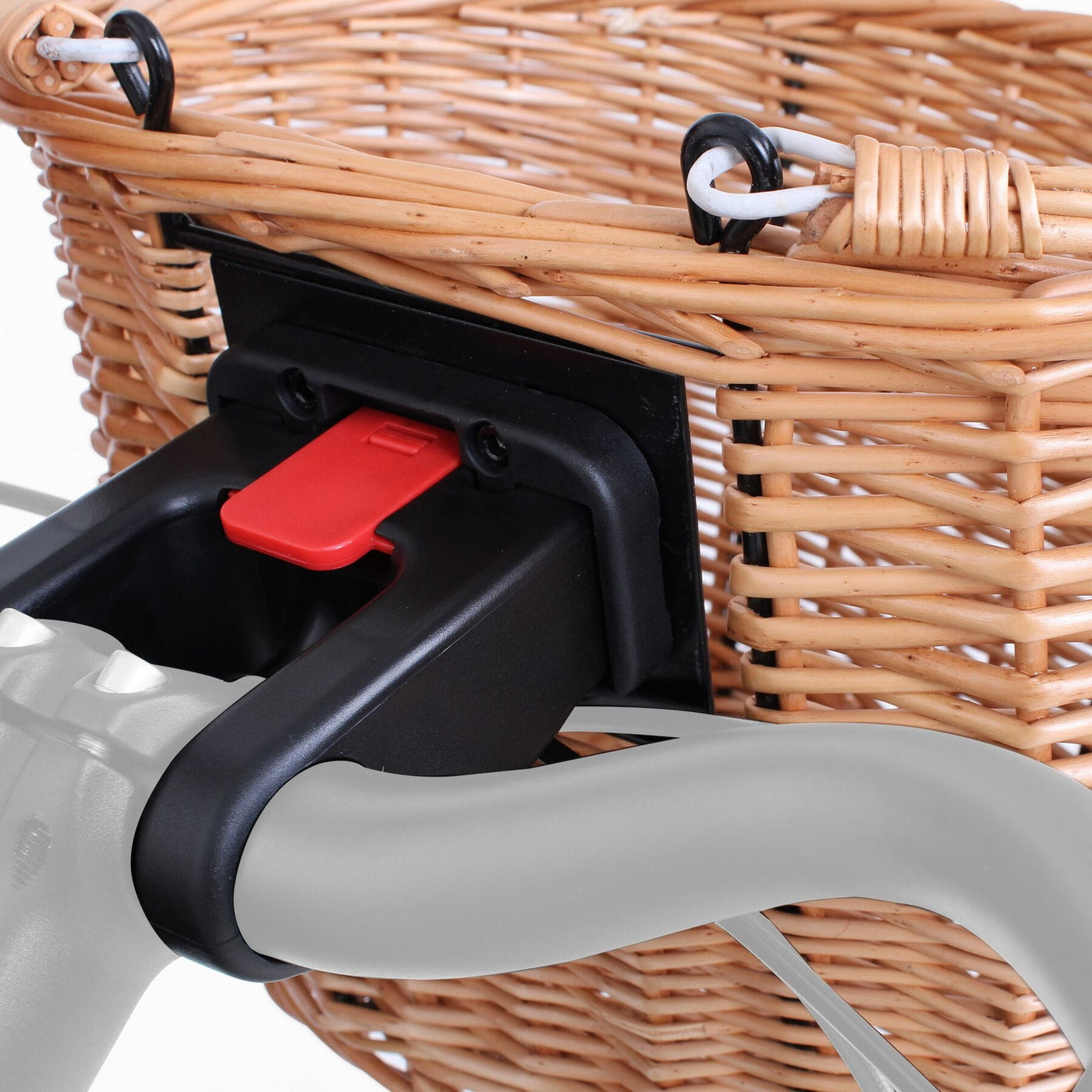 M Part Borough Oval Bike Wicker Basket With Handles And Quick Release Bracket