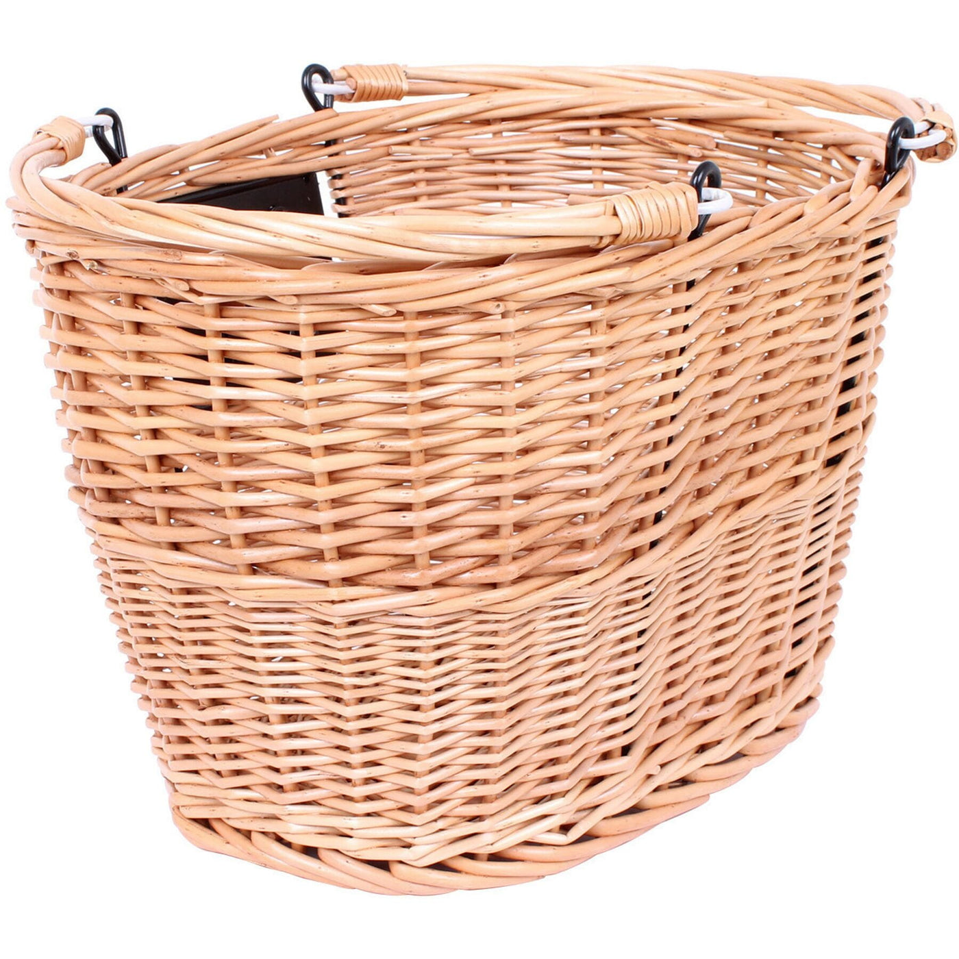 M Part Borough Oval Bike Wicker Basket With Handles And Quick Release Bracket